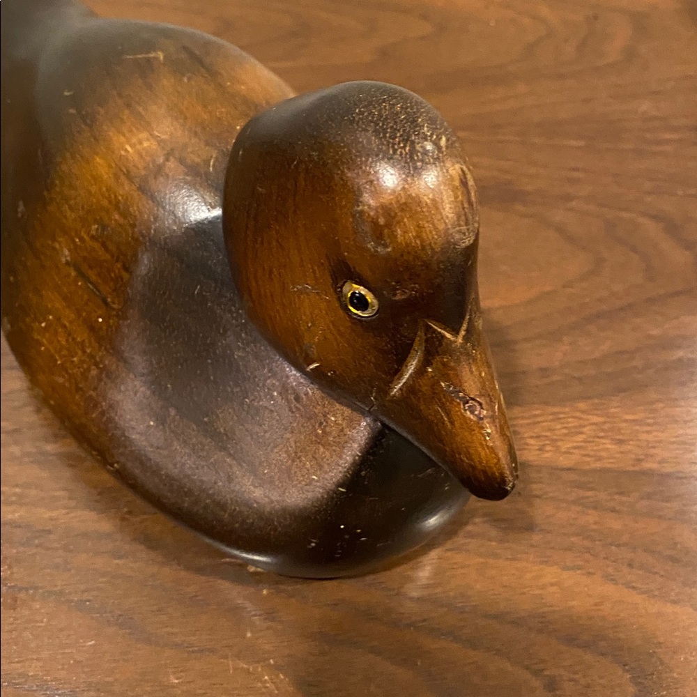 Handcrafted Wooden Duck decoy - Brown - Picture 6 of 8